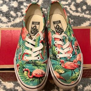 Vans flamingo Lowtop Colorful unisex sneakers Men’s Size 5.5 Women 7 US